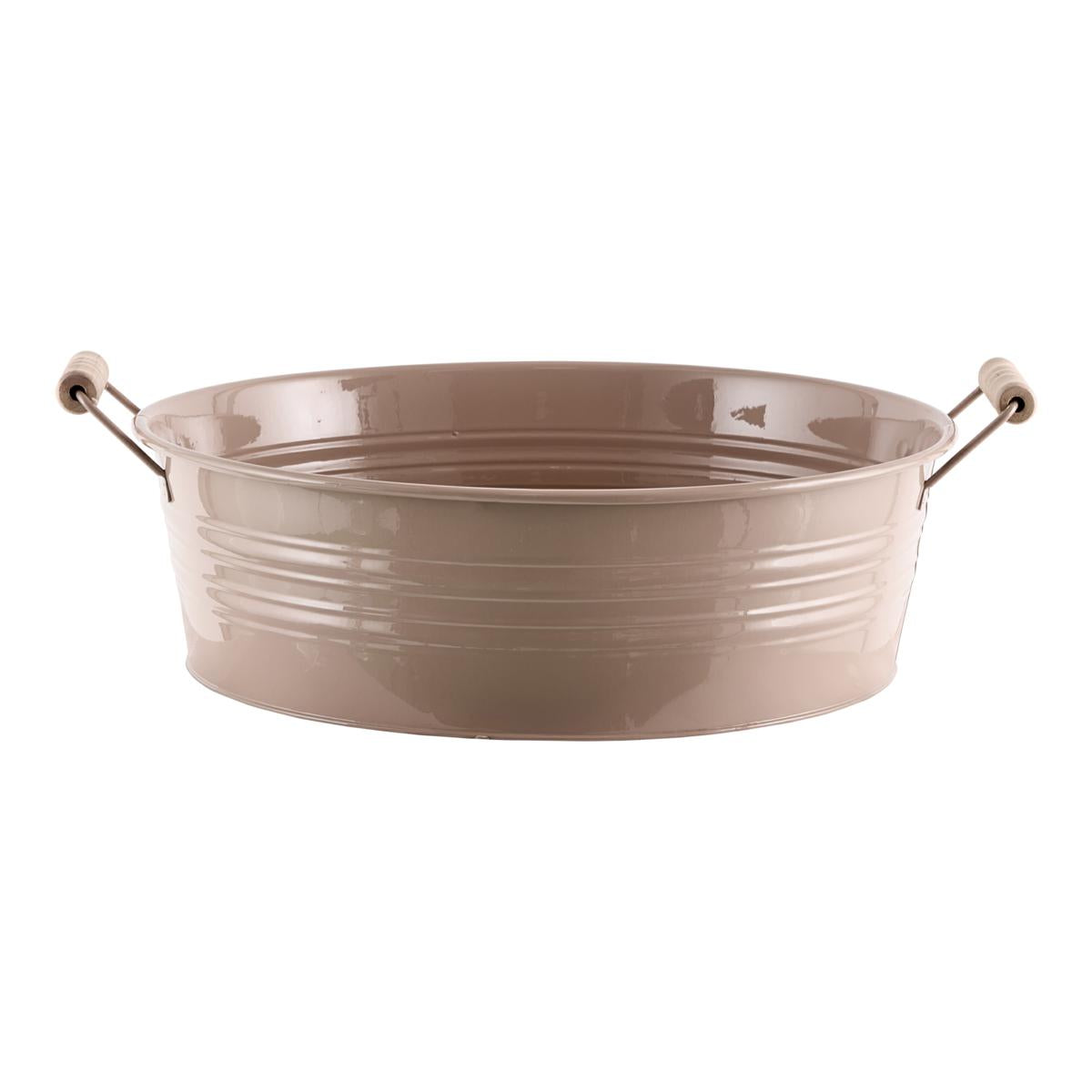 VASO METALLO H.CM.11 ø CM.36 BEIGE