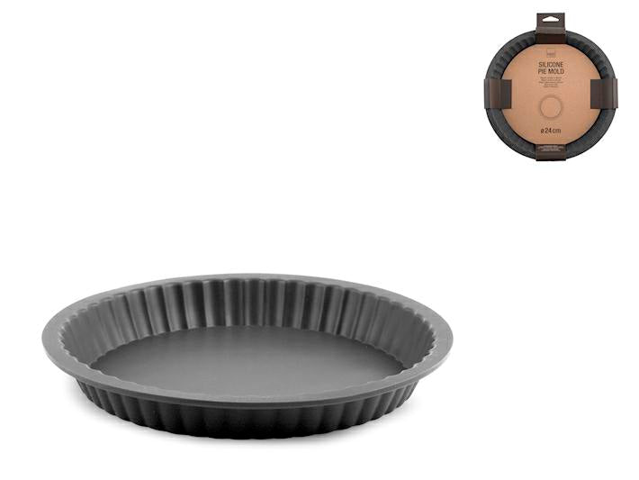 STAMPO CROSTATA IN SILICONE GRIGIO 24X3,5CM