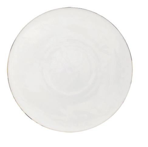 PIATTO PIANO FILO ORO SILK BIANCO 31 (BONE CHINA)