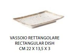 VASSOIO RETTANGOLARECM.22X13,5X3 MELAMINA ENJOY