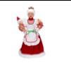 DECORAZIONE SIGNORA NATALE IN TESSUTO C/ORSETTO CM24X13XH45