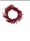 GHIRLANDA/CORONCINA IN PLASTICA BACCHE ROSSO DIAM.55CM