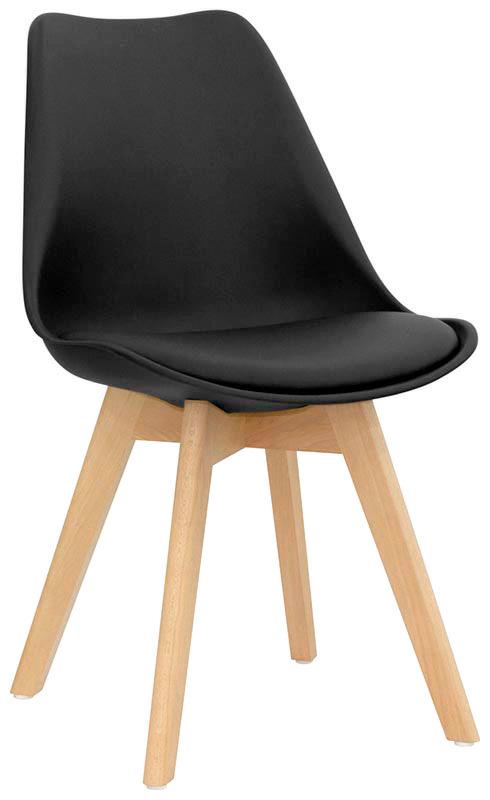 SEDIA IN LEGNO E ECOPELLE