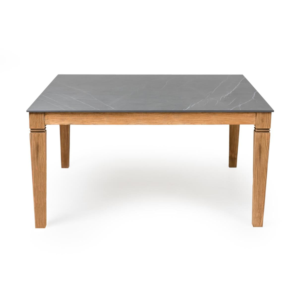 TAVOLO JAVA 145X145 PIANO CERAMICA PIETRA GREY