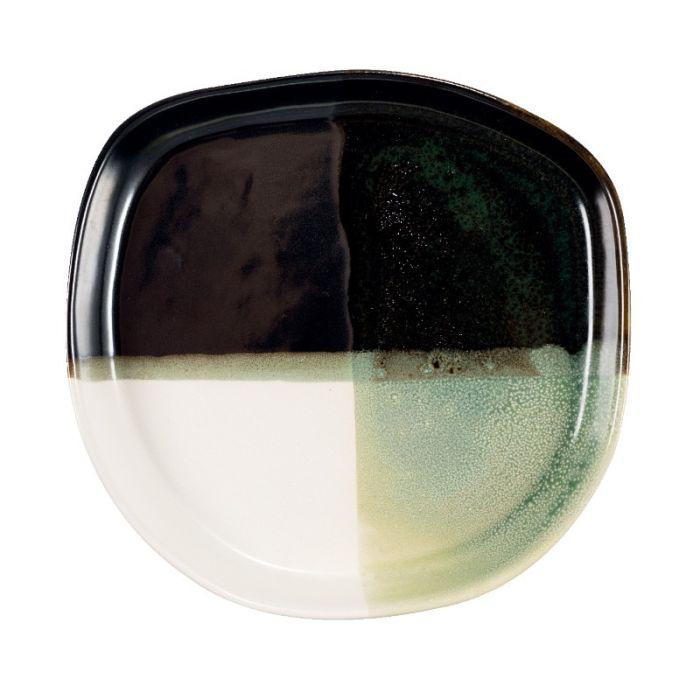 SIMPOSIO PIATTO IRREGOLARE VERDE 16X15.5