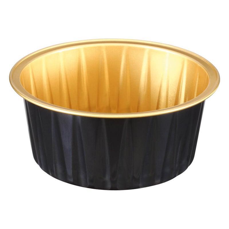 RECIPIENTI PASTICCERIA 125ML ø8,5X3,5CM NERO/ORO CF 100PZ