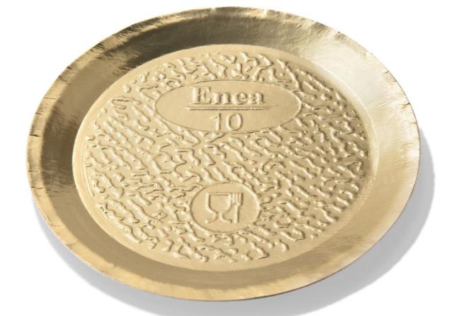 VASSOIO MONOPORZIONEDIAM.10CM ORO CF=132PZ ENEA