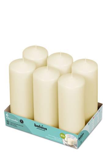 CANDELA PILASTRO AVORIO 20X6,8CM CF=6PZ