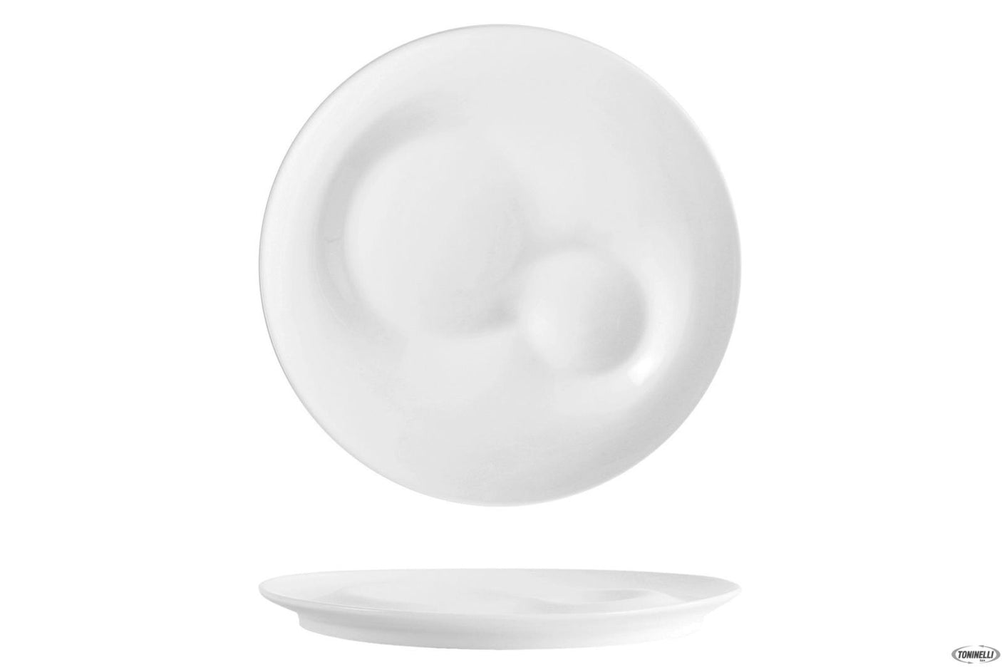 PIATTO PIANO GOURMETTONDO CM.32 SELECTA BIANCO