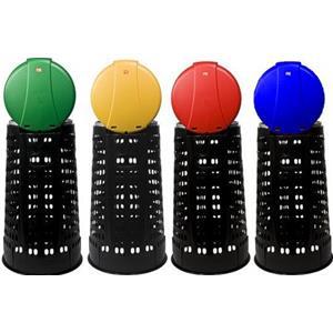 TRESPOLO PORTASACCO 110LT GRIGIO C/COP.BLU+REGGISACCO