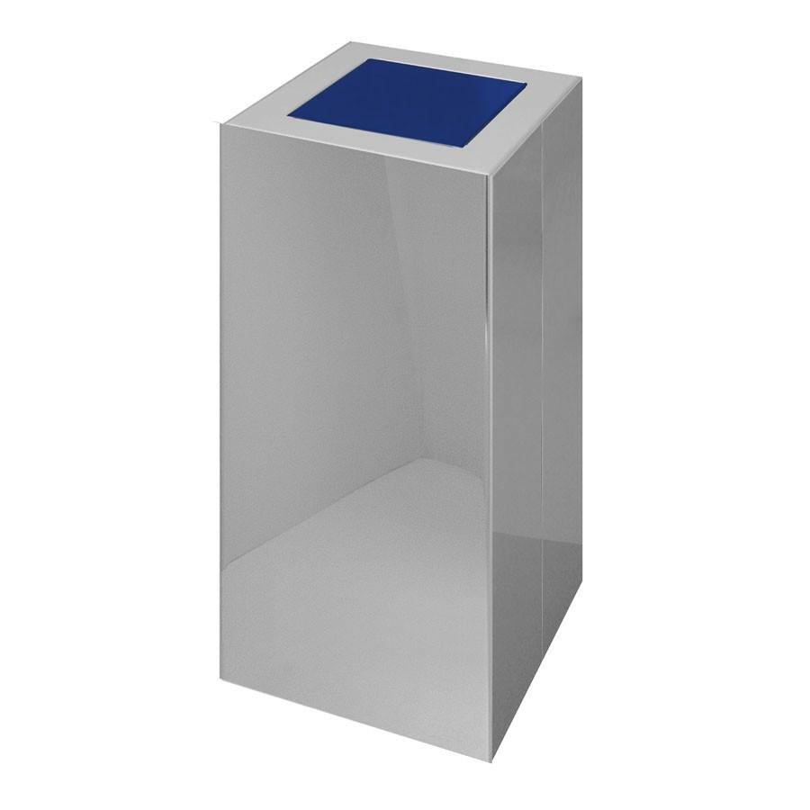 CONTENITORE RACCOLTADIFFERENZIATA INOX C/COP.GIR.BLU