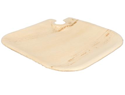 VASSOI CON PORTABICCHIERI'ARECA' 21x21x1,5 CM NATURALE 100PZ