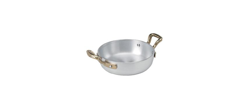 TEGAMINO 14CM DUE MANICI ALLUMINIO AGNELLI