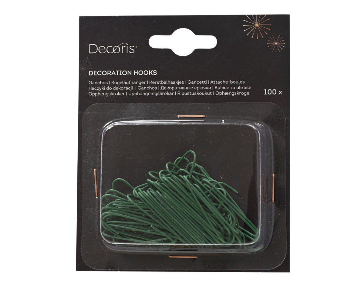 GANCI PALLINE NATALIZIE FERRO VERDE 0,6X10X10CM