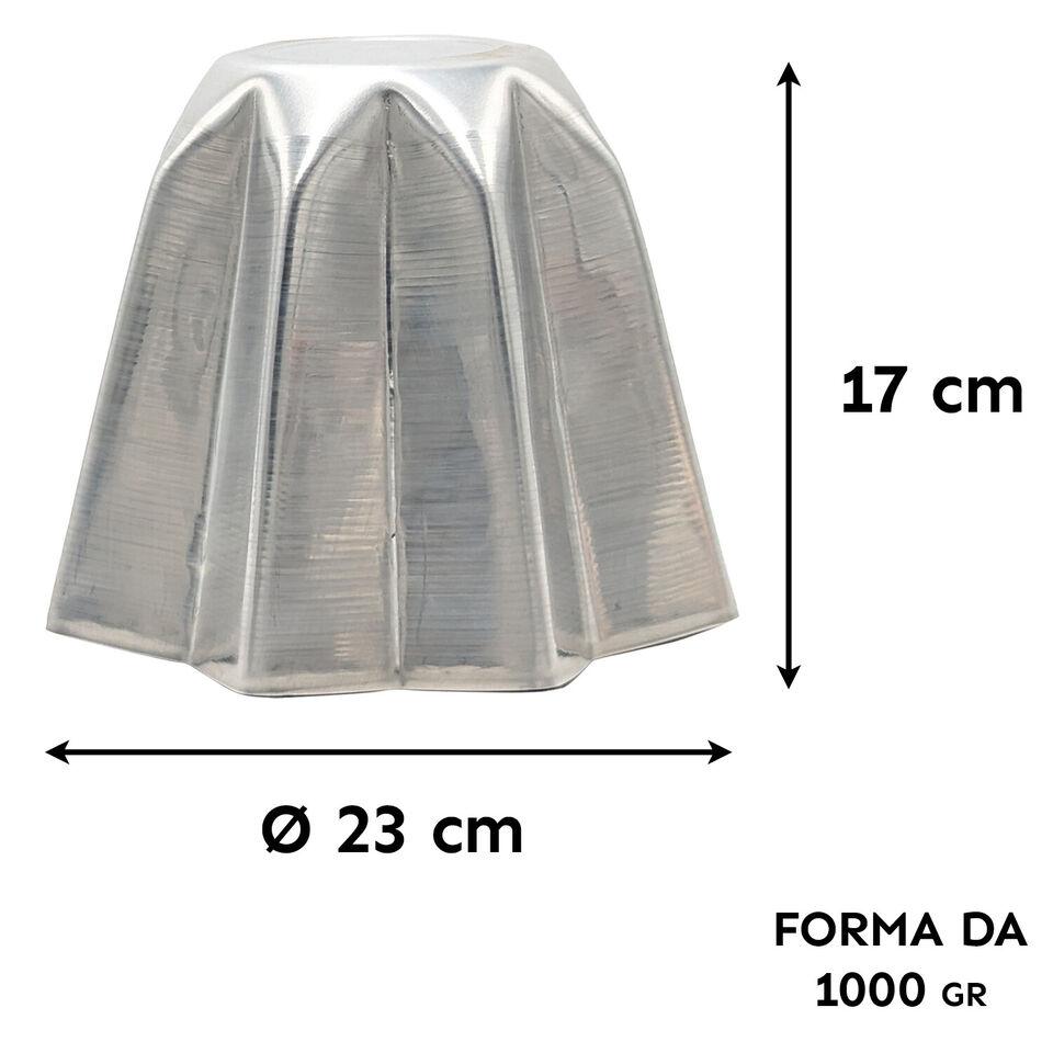 FORMA PANDORO CM.23X17H 1KG ALLUMINIO