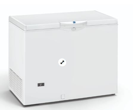 POZZETTO CONGELATORE BIANCO 278LT -18/-25 1096X860X696
