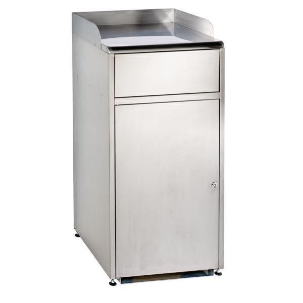 CONTENITORE CON SPORTELLO BASCULANTE INOX "MEC"