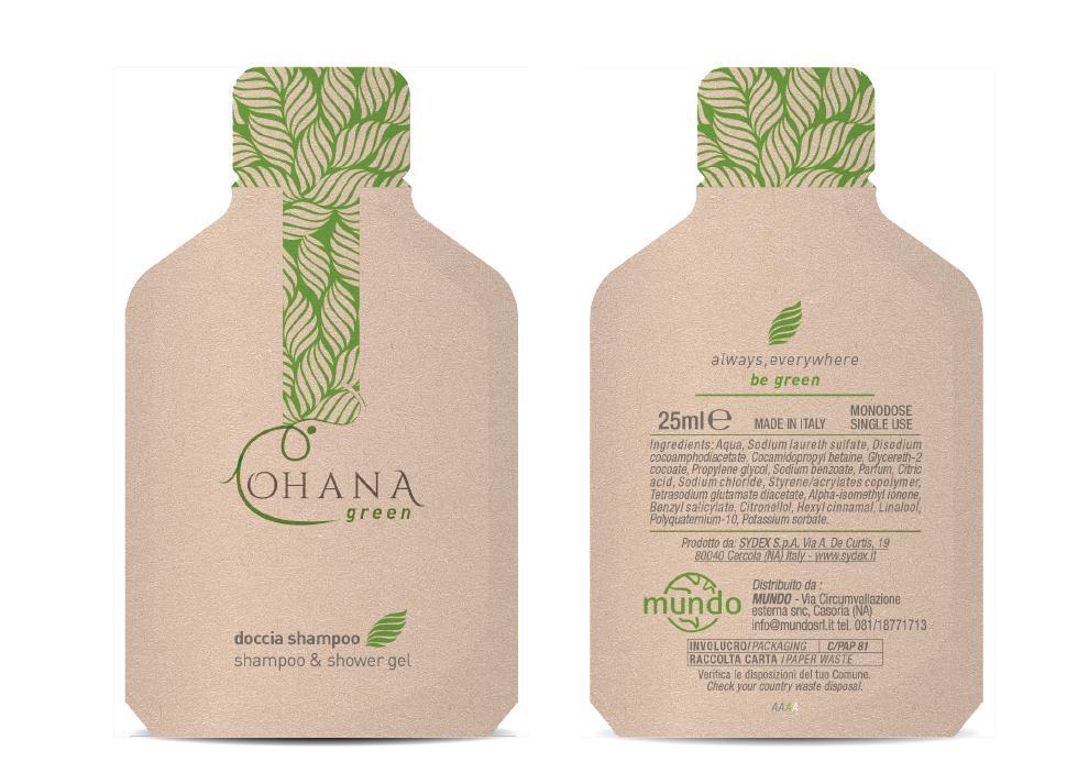 DETERGENTE BAGNO/DOCCIA "OHANA GREEN" STAND-UP 25ML CT=300PZ