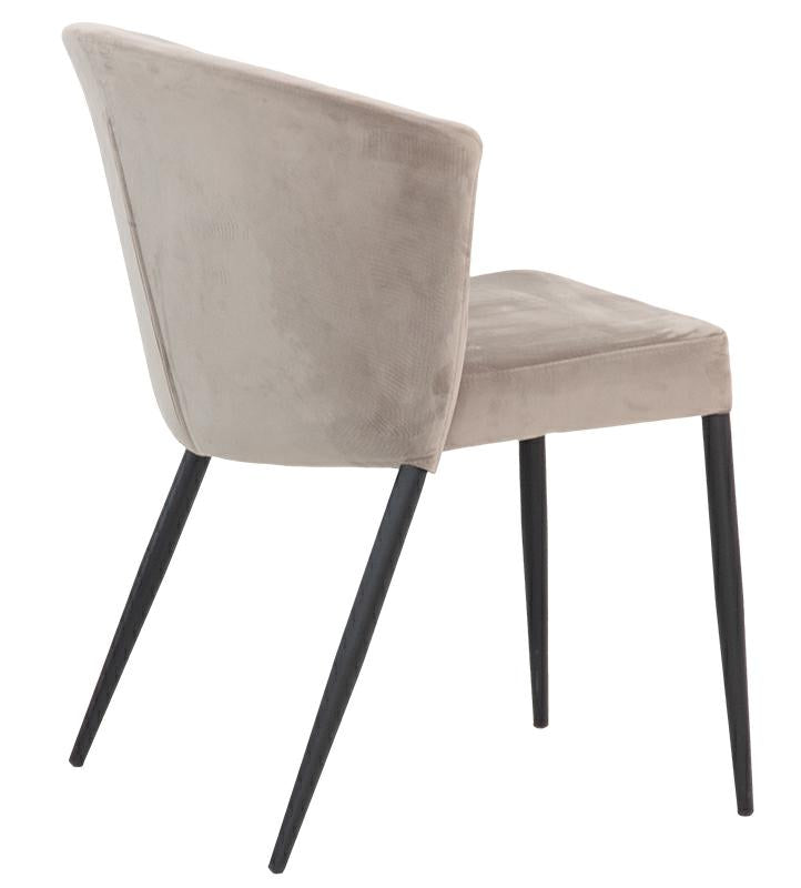POLTRONCINA STRUTTURA IN METALLO RIV. VELLUTO GRIGIO