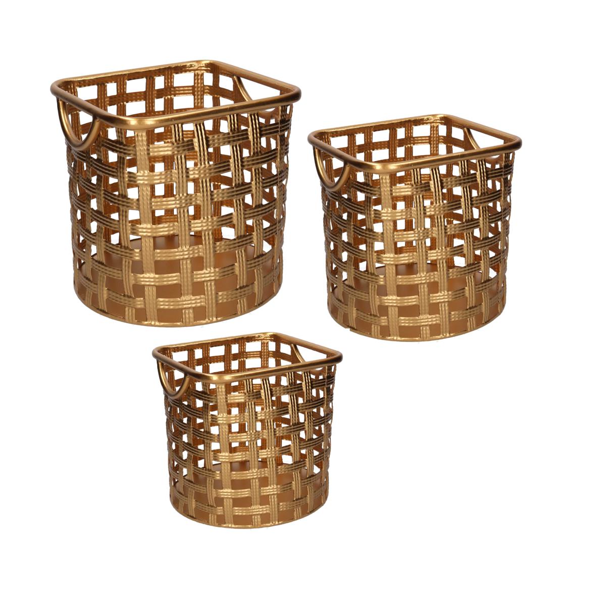 CETSA METALLO 1-3 ORO QUADRO CM 34,5X34,5H33,5