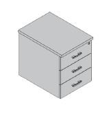 CASSETTIERA 3 CASSETTI SU RUOTE 41x56x50