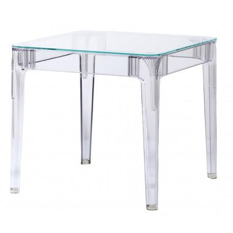 TAVOLO VETRO TEMPERATO 80X80CM (TUTTI I COLORI DISPONIBILI)