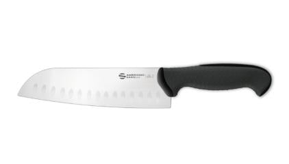 COLTELLO SANTOKU CM 18 'TECNA' NERO