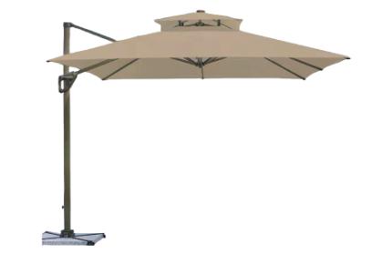 OMBRELLONE SANTORINI 3X3 ANTRACITE TELO BEIGE C/FLAP