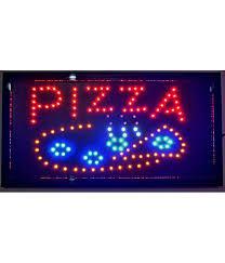 INSEGNA LUMINOSA 'PIZZA' 24x48x2cm