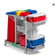 CARRELLO SERVIZI ALPHA 5671 4SECCHI DA 4TL+1SECCHIO 20LT.
