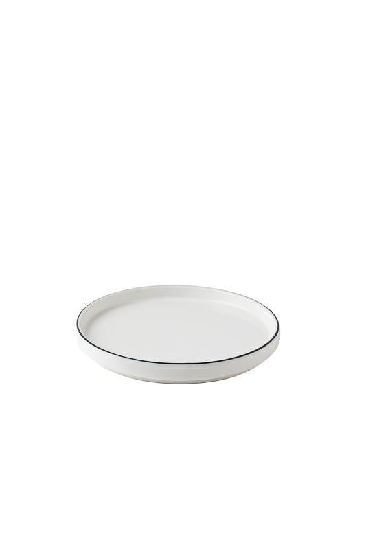PIATTO PIANO FILO NERO 16,5CM