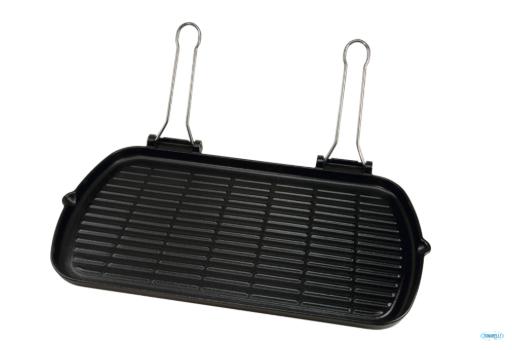 BISTECCHIERA GHISA SMALTATA 27X50 DOPPIO MANICO