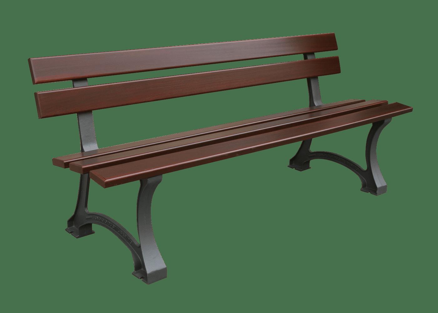 PANCHINA MOD.BRETANA1.8MT COL.MOGANO/CAOBA TELAIO GHISA