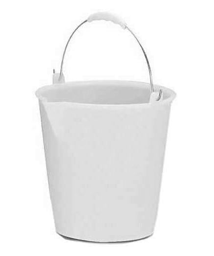 SECCHIO C/BECCO LT21 NEUTRO PLASTICA BIANCA