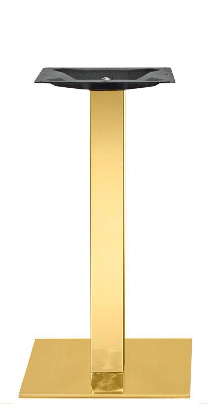 BASE IN ACCIAIO INOX OTTONE LUCIDO 40X40H72