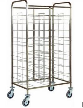 CARRELLO INOX PORTAVASSOI FILO 20 VASSOI