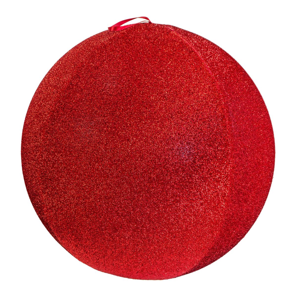 SFERA GONFIABILE IN TESSUTO EFFETTO GLITTER ROSSO D.60H60CM