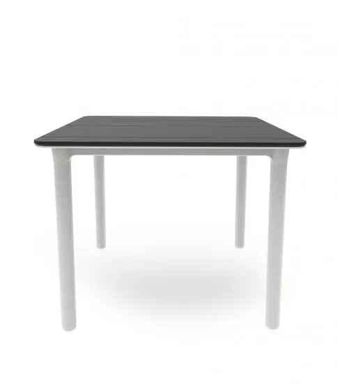 TAVOLO NOA 90x90 GRIGIO SCURO CON BASE BIANCA