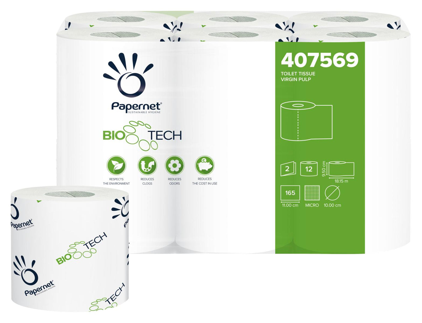 CARTA IGIENICA FASCETTATA BIO TECH SUPERIOR 2V P.CELL 96RT