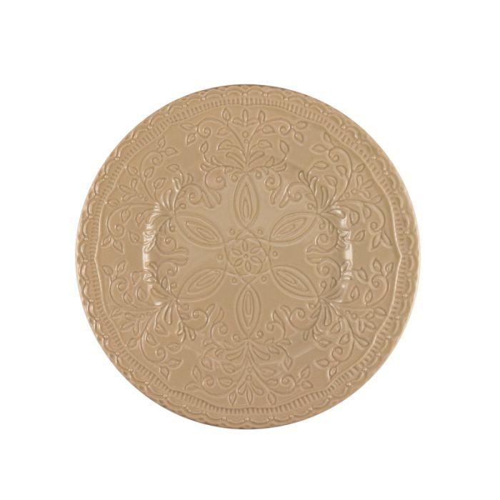 PIATTO FRUTTA DIAM.22,5 H.2,5CM BEIGE SKALISTOS STONEWARE