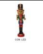 SOLDATINO ORSO IN RESINA C/TAMBURO E LED VERDE 15X13XH46CM