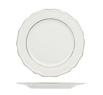 PIATTO FRUTTA DIANA BORDO DOPPIO FILO ORO 22CM