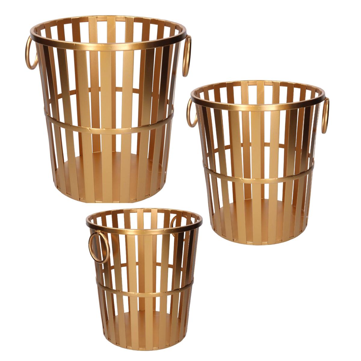 CESTA METALLO 1-3 ORO SVASATA CM 39,5X37,5H36,5