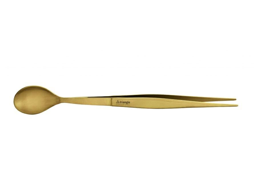 PINZA A CUCCHIAIO PER ASSAGGIO ACCIAIO INOX 17CM DORATO