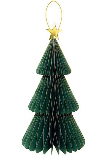 DECORAZIONE CARTA ALBERO VERDE C/STELLA CM 40 CF1PZ