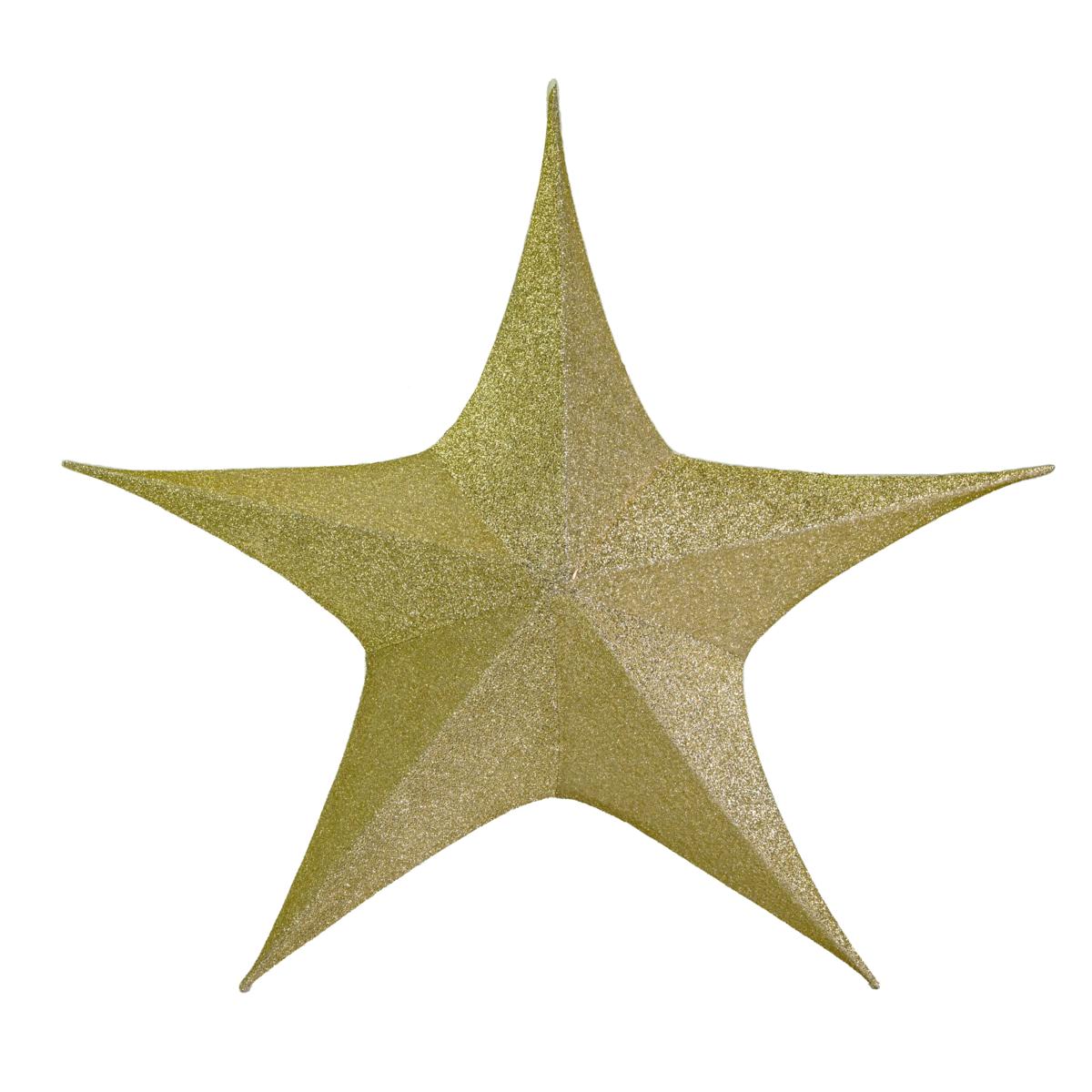 STELLA PIEGHEVOLE INTESSUTO EFFETTO GLITTER ORO CM135X135