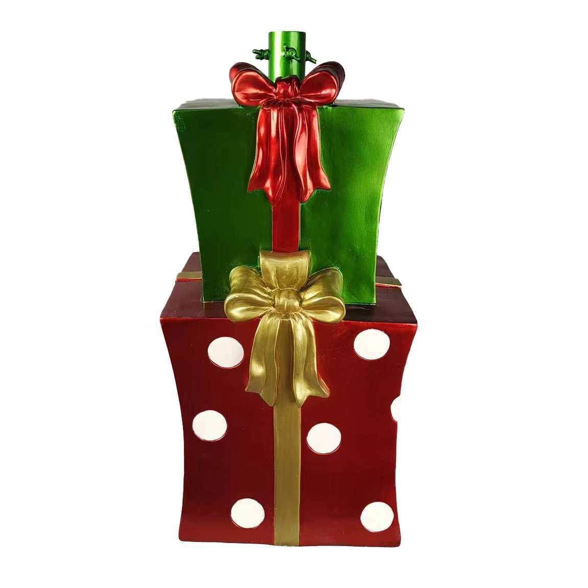 BS ALBERO MAX 150 RESINA PACCHI REGALO VERDE E ROSSO 27X26H4