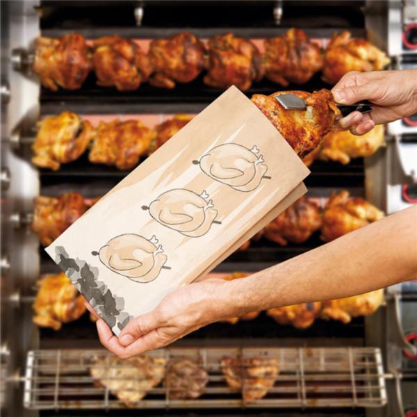 SACCHETTI PER 1 POLLO 18+5,5x33 CM MARRONE KRAFT CF=100PZ