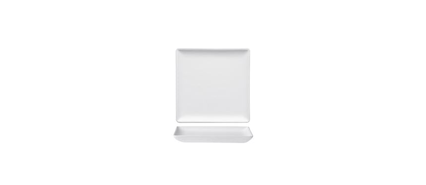 PIATTINO QUADRATO BIANCO OPACO 9,9X1H