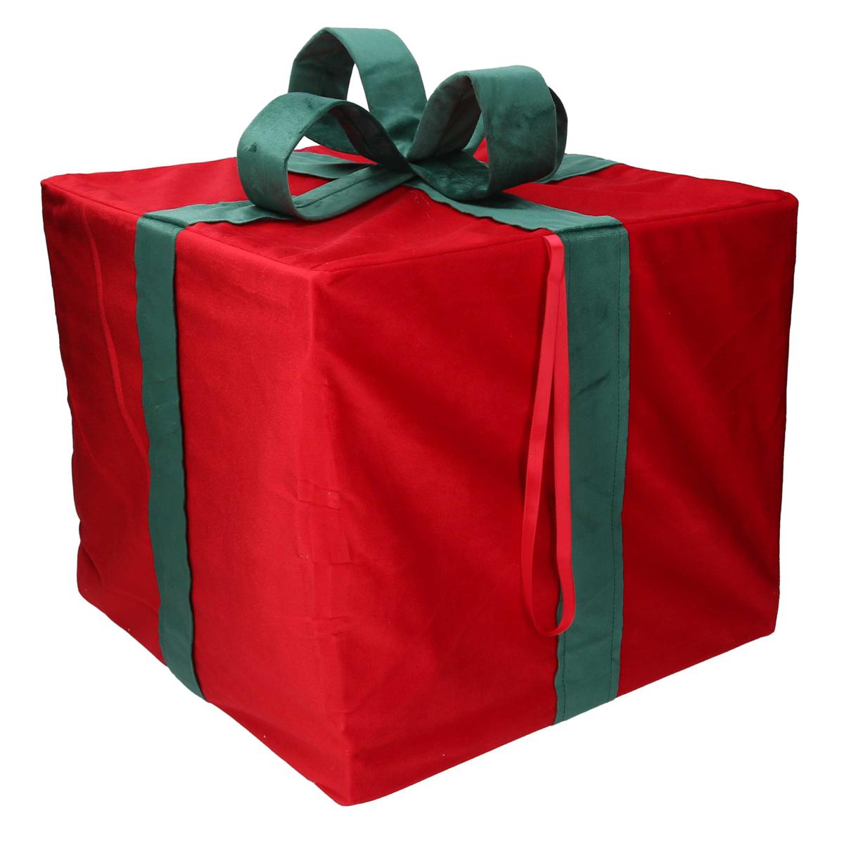 PACCO REGALO VELLUTO PIEGHEVOLE DA APPENDERE 40X40X35H R/V